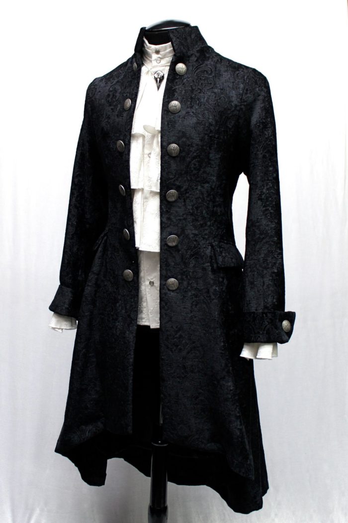 Shrine of Hollywood ORDER OF THE DRAGON COAT - BLACK VELVET BROCADE Men's Coats