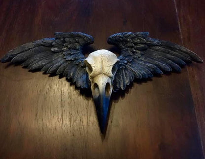 Shrine of Hollywood WINGED RAVEN SKULL WALL PLAQUE