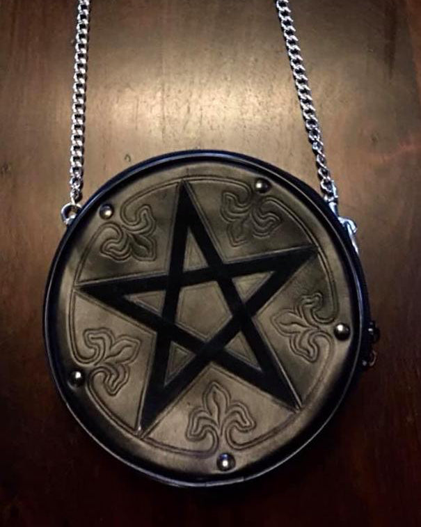LEATHER PENTAGRAM PURSE