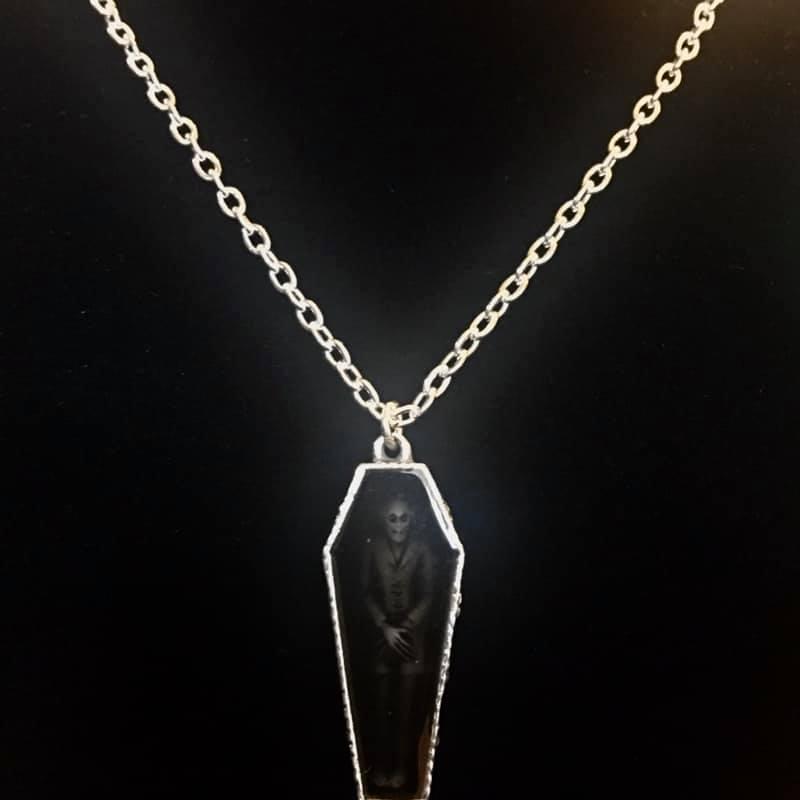 Shrine of Hollywood NOSFERATU'S REST NECKLACE coffin necklace Gothic Necklace Jewelry - Necklaces and Chokers