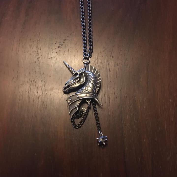 Shrine of Hollywood ARMORED UNICORN NECKLACE Jewelry - Necklaces and Chokers