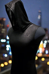 MEN'S HOODIE T - METALLIC BLACK