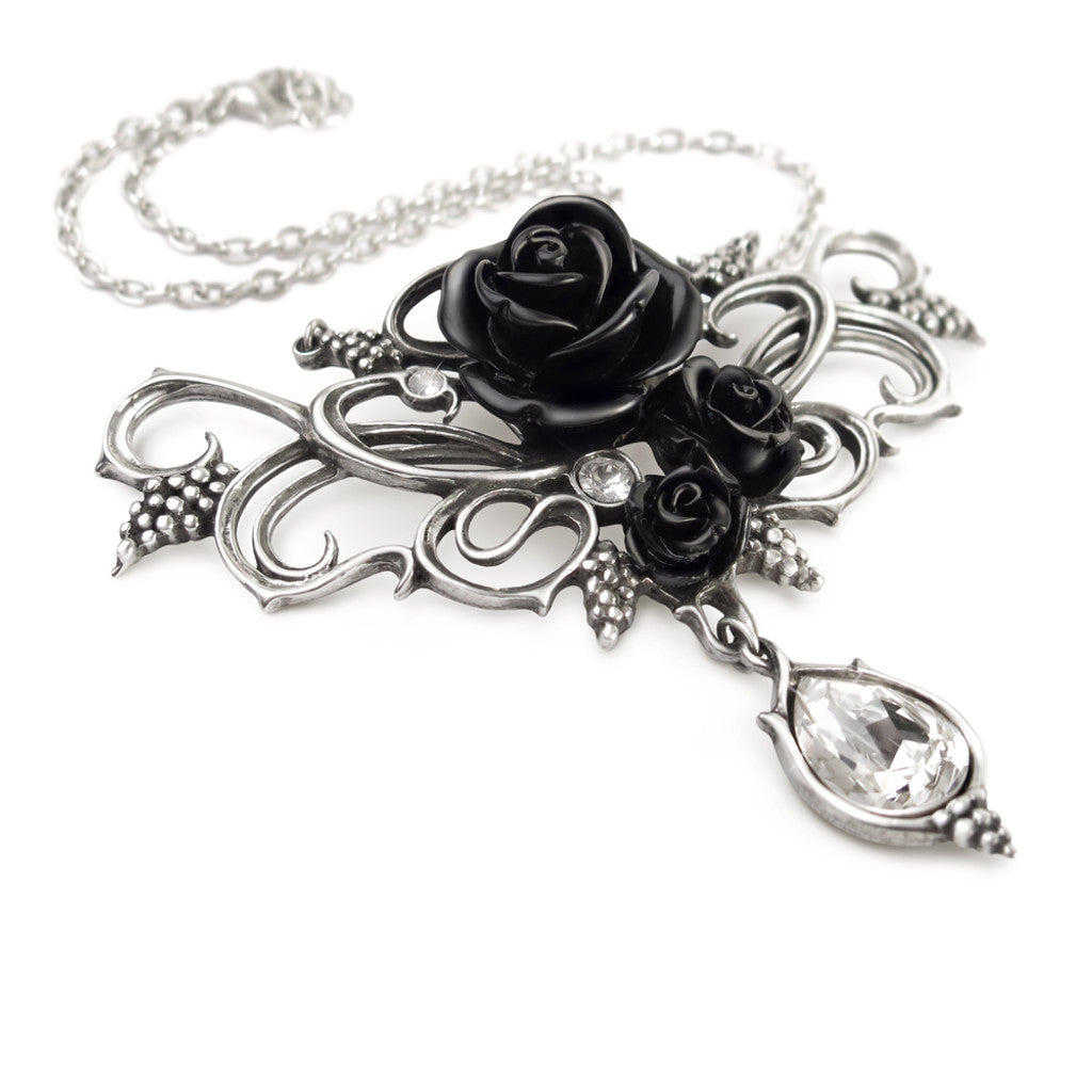 Bacchanal Rose and Crystal Necklace