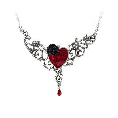 The Blood Rose Gothic Heart Necklace