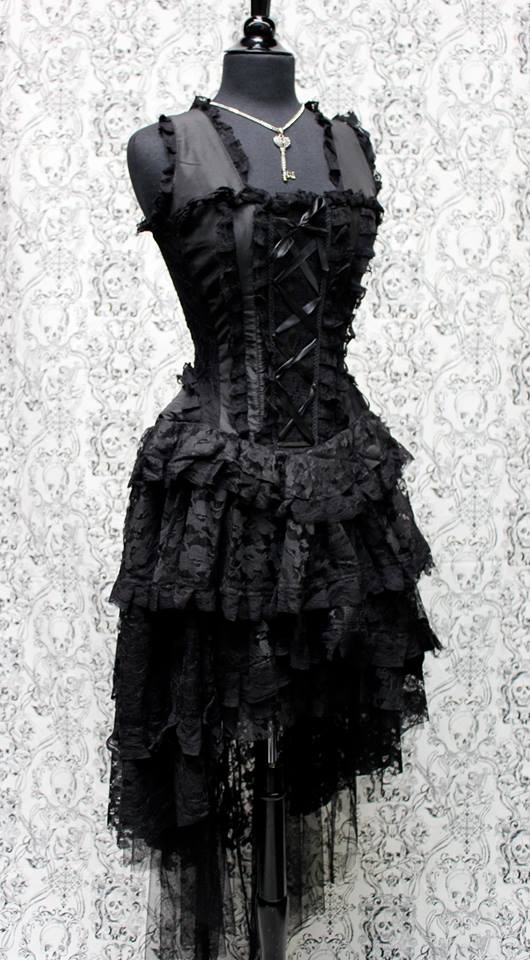 PARIS CABARET DRESS - BLACK by Shrine of Hollywood