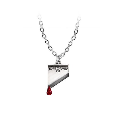 MARIE ANTOINETTE PENDANT NECKLACE Shrine of Hollywood Default Title Gothic Necklace guillotine necklace Jewelry - Necklaces and Chokers marie Antoinette necklace pewter blade necklace