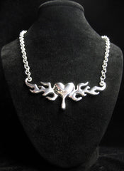 STERLING SILVER - BLEEDING HEART NECKLACE