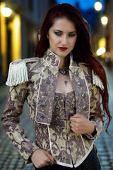TOREADOR JACKET - PURPLE AND IVORY TAPESTRY