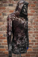 MEN'S LONG SLEEVE HOODIE - GREY ZOMBIE FABRIC