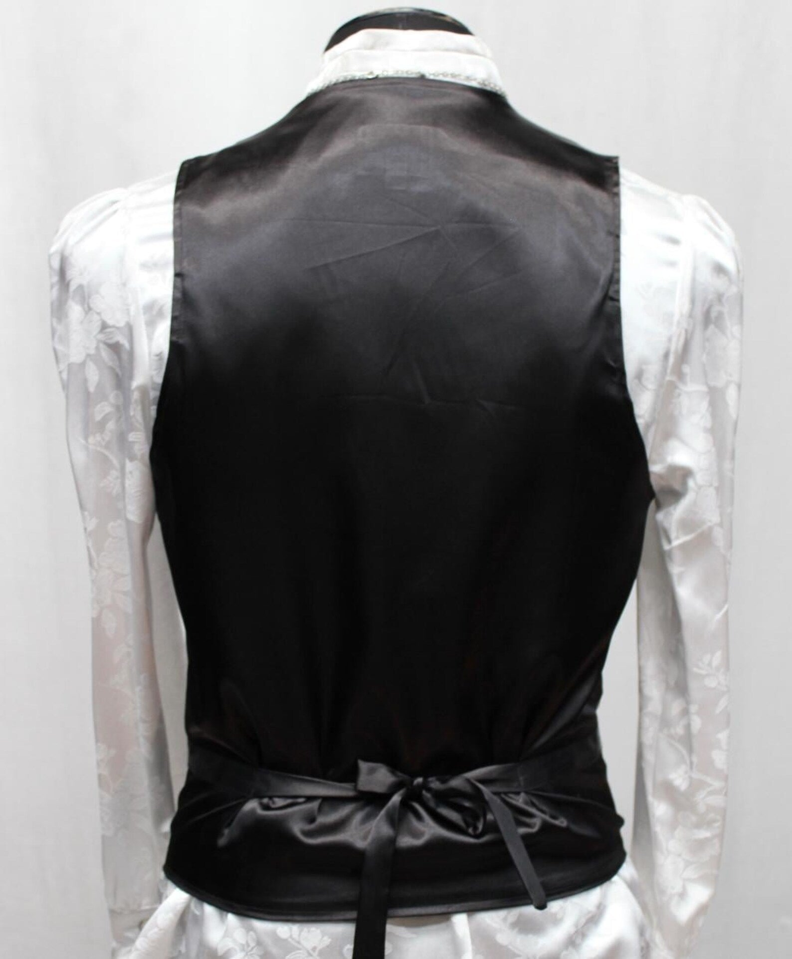 Shrine of Hollywood ARISTOCRAT VEST - SATIN BROCADE - BLACK black formal goth gothic Men's Vests satin steampunk vampire vest victorian wedding