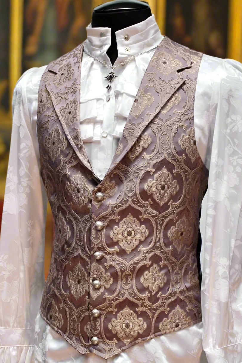 ARISTOCRAT VEST - EDWARDIAN BROCADE - LAVENDER