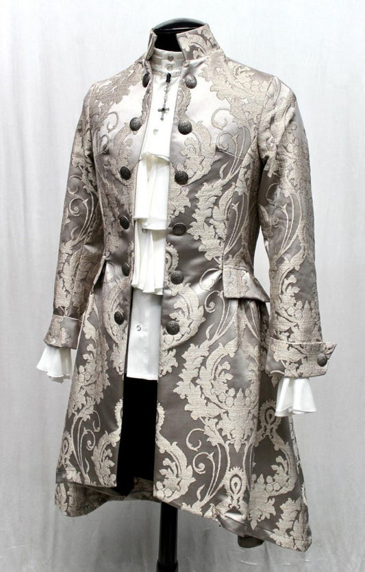 Shrine of Hollywood ORDER OF THE DRAGON COAT - SILVER BROCADE