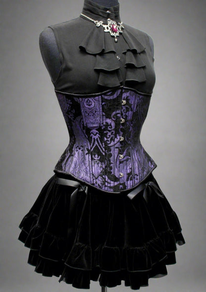 TAPESTRY CORSET - PURPLE/BLACK by Shrine of Hollywood