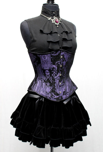 TAPESTRY CORSET - PURPLE/BLACK by Shrine of Hollywood