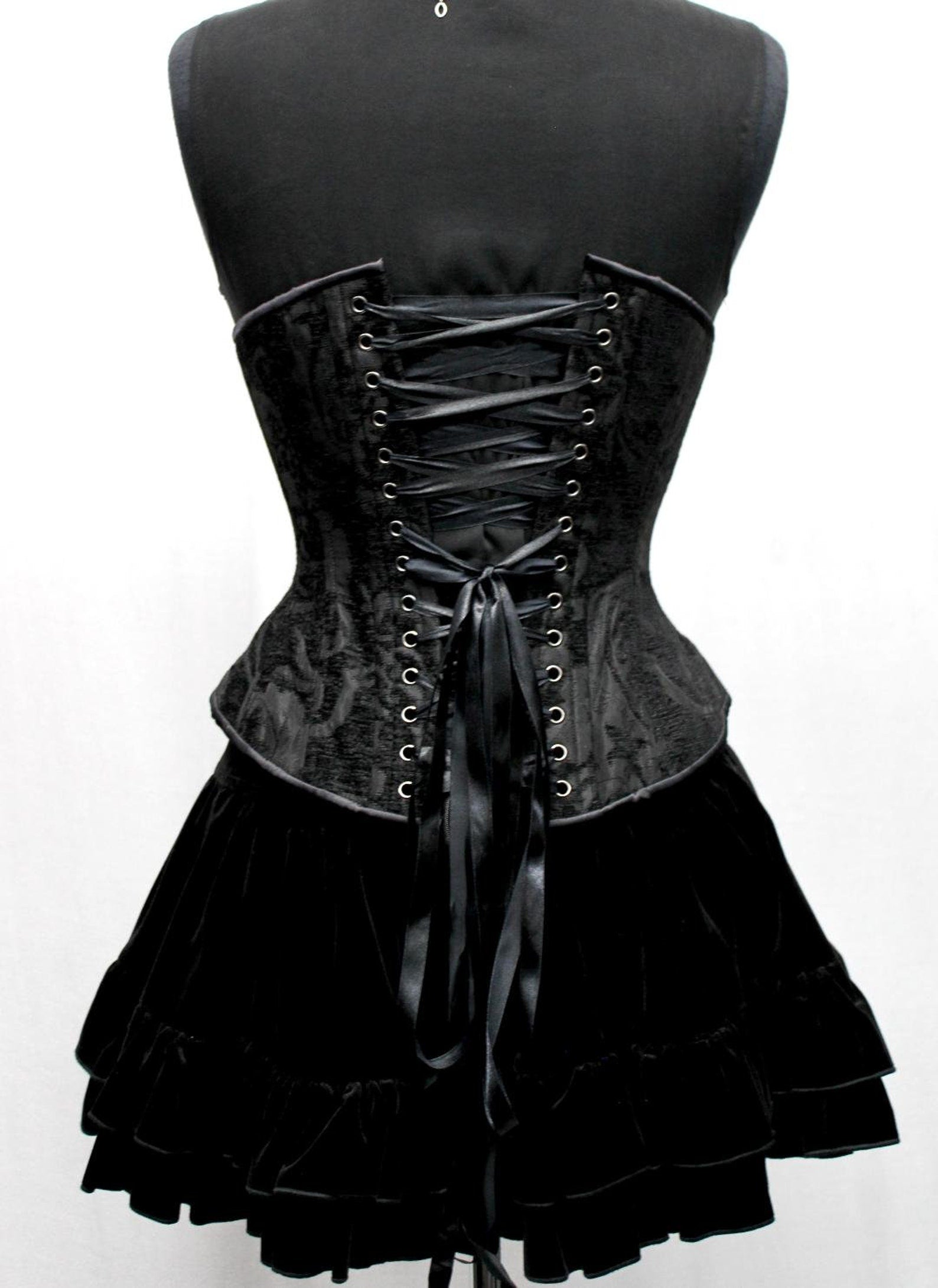 TAPESTRY CORSET - BLACK TAPESTRY by Shrine of Hollywood