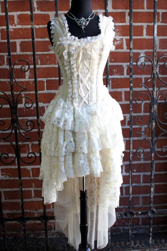 PARIS CABARET DRESS - IVORY TAFFETA